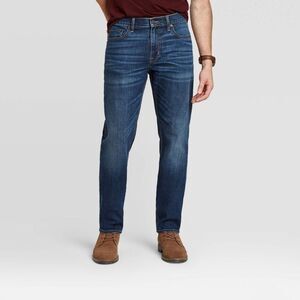 Goodfellow & Co -  Men's Mid Rise Relaxed Leg Athleti Dark Wash